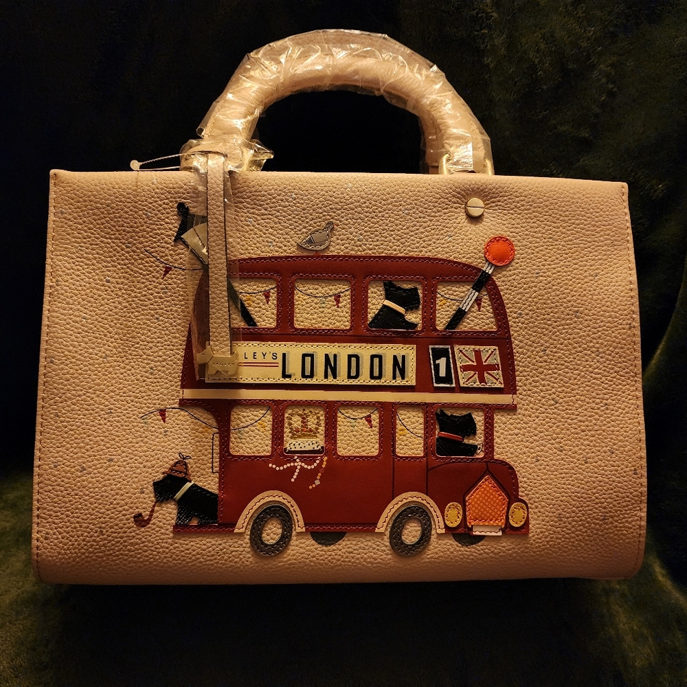 NEW Radley London 'Party Bus' Leather Satchel/Crossbody Medium Bag. NWT